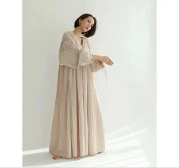 louren all pleats volume dress