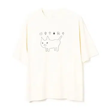 [ 새상품 ] 요네즈켄시 '23 공상 공상 고양이T 화이트 (L)