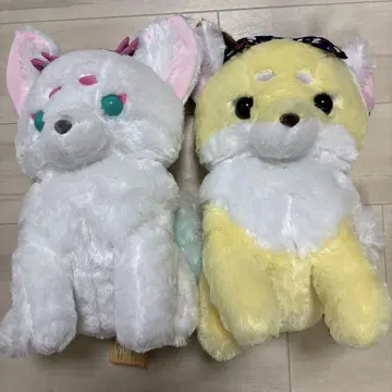 쵸콘과 구미호님 꽃 오마치 울트라 BIG 봉제 인형 2종 세트