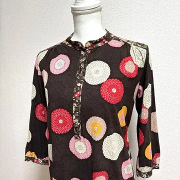 pagong 파공 꽃무늬 튜닉 일본제 교토카메다토미센 새상품급 국화