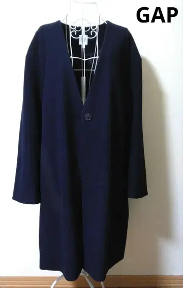 GAP 네이비 V넥 롱 코트