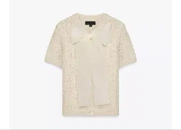ZARA 자라 오간자 리본 니트탑