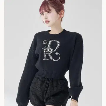 다리치 DR 비쥬 볼륨 리브 니트탑