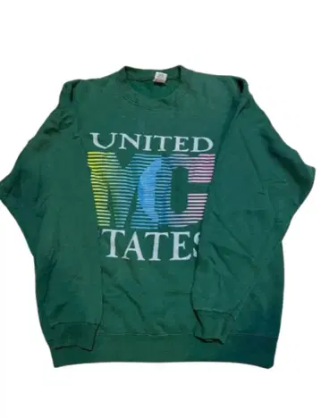 UNITED STATES 디자인 맨투맨 그린