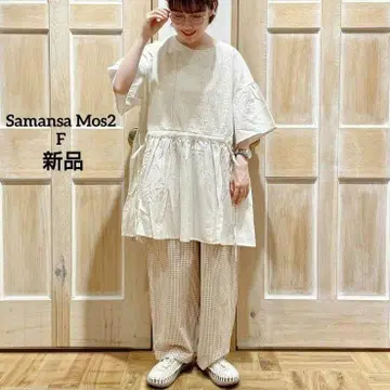 새상품 사만사 모스모스 SM2 레이스 핀턱 플레어 소매 튜닉
