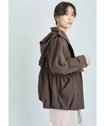 새상품급 Arpege story 발수 미들 기장 블루종 브라운