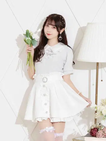 NOEMIE 더블 리본 케이블 자카드 컷 소 색스