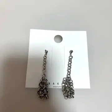 한국 액세서리 실버 체인 귀걸이