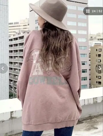 GYDA BUNNY BIG 후드티 베이지 돌먼 맨투맨 핑크