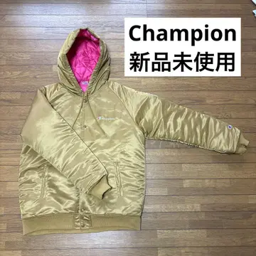 [당일 발송] Champion 후드 부착 자켓 골드