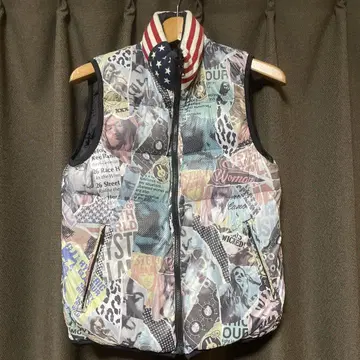 HYSTERIC GLAMOUR 컬러풀 콜라주 다운 베스트