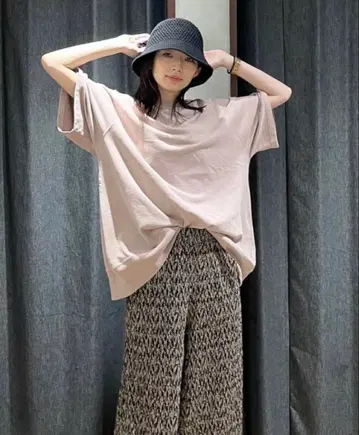 새상품 JEANASIS 빈티지 미니 기모 스모크 핑크