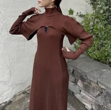 Random Ribbed Organic Cotton 2 way Dress