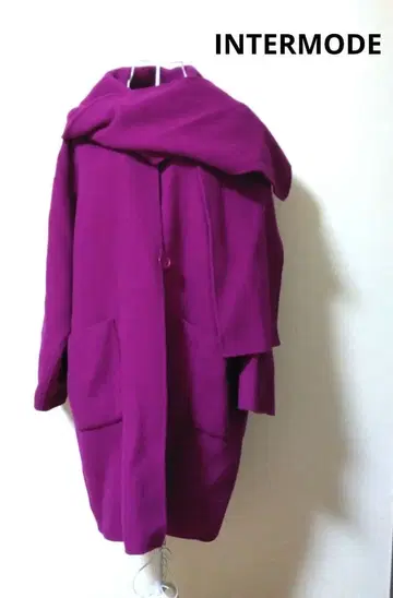 INTERMODE 퍼플 롱 코트
