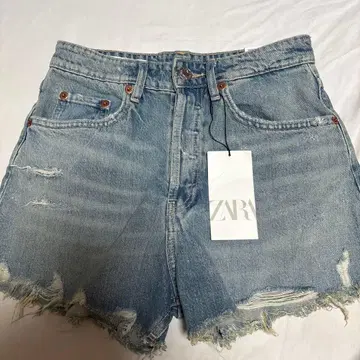 ZARA 데님 숏팬츠 라이트 블루