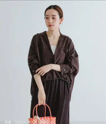 라미 레이온 개더 헴 셔츠
