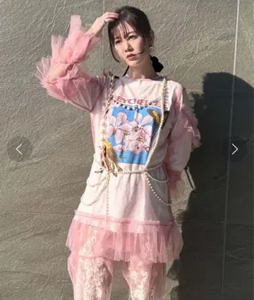 miette 튤 프릴 시어 원피스