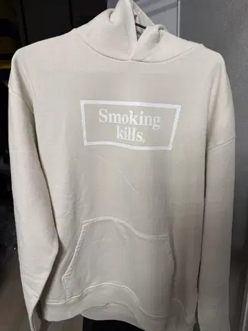 FR2 후드티 smoking kills 아이보리