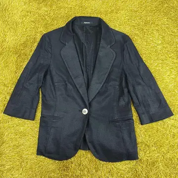 Aquascutum 린넨 100% 테일러드 자켓 네이비 사이즈 8