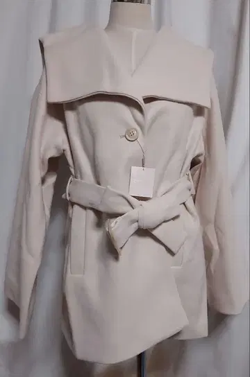 NICE CLAUP 벨트 숄카라 코트