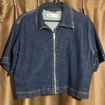 ZARA 반팔 데님 자켓 L 사이즈