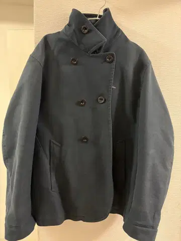 라코스테 다크 블루 더블 브레스트 코트