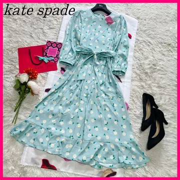 [ 미사용 택 포함 ] kate spade 롱 원피스 라이트 블루 0 S