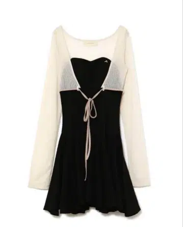 andmary Lona ribbon mini dress