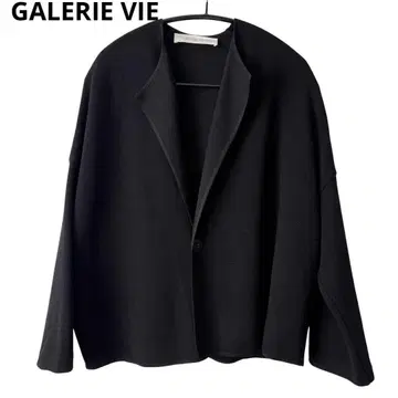 택 포함 미사용 GALERIE VIE 갤러리 바이 니트 자켓 블랙