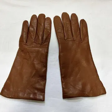 새상품급 이탈리아 셀모네타 가죽 그로브 브라운 캐시미어 안감 가죽 장갑