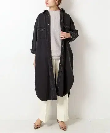 Spick&Span 5 1/2 메가 라인 웨스턴 셔츠