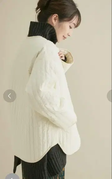 VIS SORONA 세로 퀼팅 블루종 아이보리 S