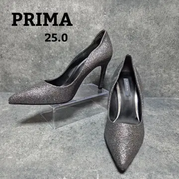 새상품 [ PRIMA ] 글리터 하이힐/25.0/한국제/그레이/핑힐/