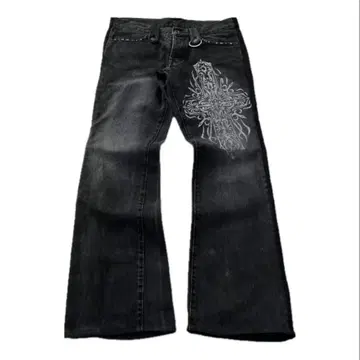 black flare denim closs 크로스