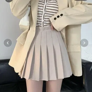 Nia 플리츠 미니 스커트 아이보리