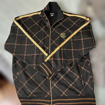 Schott 블랙 골드 트랙 자켓 X-LARGE