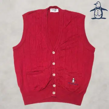 Munsingwear 그랜드슬램 니트 베스트 L 펭귄 자수 골프