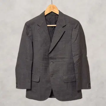 VAN JAC 테일러드 자켓 체크 무늬 그레이 M 빈티지