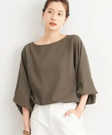 FRAMeWORK 와플 퍼프 슬리브 풀오버 프레임워크