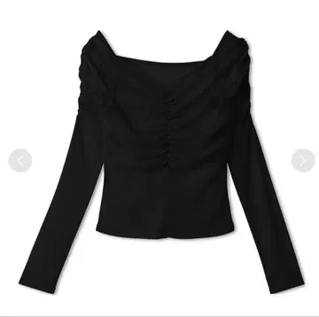 스나이델 개더 오프숄더 튤 상의