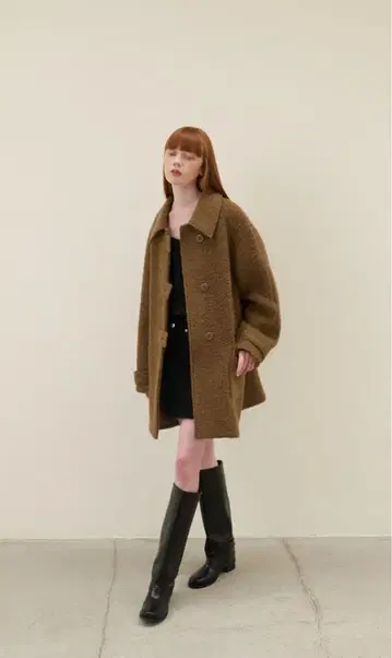 MARRON EDITION / 브라운 하프 코트