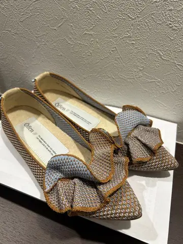 [새상품급] Offen pointed-FRIN / CAMEL & AQUA