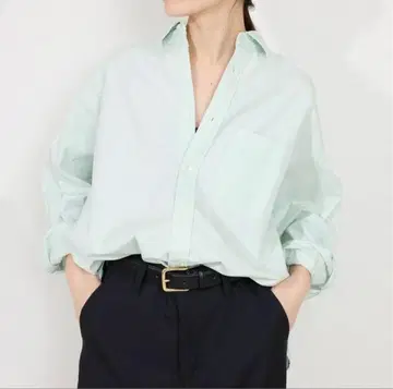 SLOBE IENA 파인 OX 오버 롱 셔츠