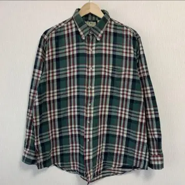 L.L.Bean 그린 체크 플란넬 셔츠