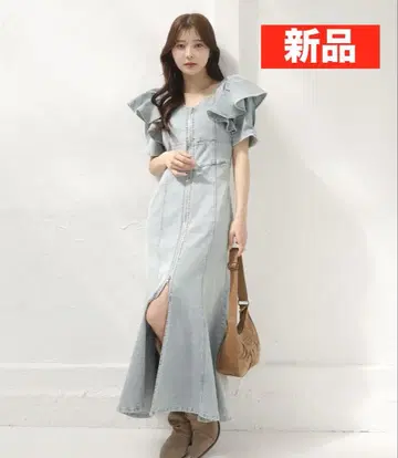 [ 미사용 새상품 ] NICE CLAUP 데님 롱 원피스