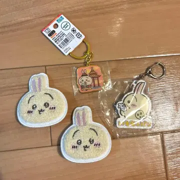 치이카와 (먼작귀) 토끼 와펜 2개, 고베 한정판 키링