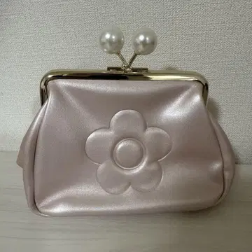 MARY QUANT 꽃 모티브 새틴 파우치