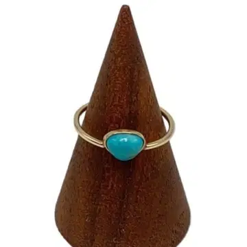 agete 아가트 터콰이즈 반지 7호 K10 10금