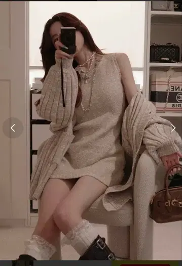 다리치 원피스 & 가디건 세트