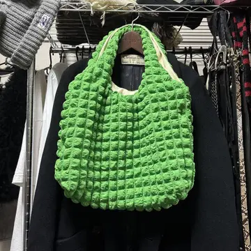 그린 입체 토트백